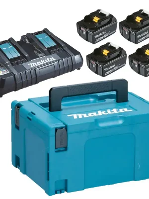 Top-Seller Makita Power Source Kit » 198091-4 « 4x 6,0 Ah Akkus plus Ladegerät