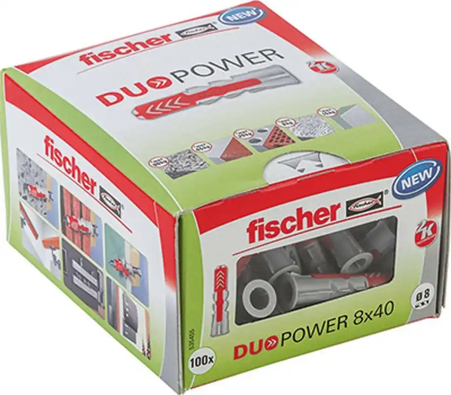 Schnäppchen fischer DuoPower Universaldübel » 8 x 40 mm « 100 Stück
