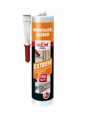 Begrenztes Angebot MEM Montage-Kleber » EXTREM « 380 g - Styropor, Stein, Fliesen, Holz
