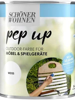 Jetzt Bestellen SCHÖNER WOHNEN pep up Outdoor-Farbe » Möbel & Spielgeräte « Weiß - 2,5 l