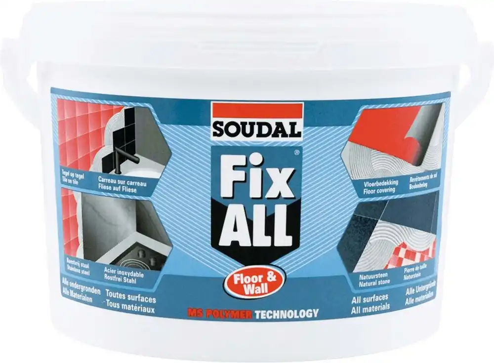 Soudal » Fix ALL Floor & Wall « dauerelastischer Flächenkleber - 4 kg Mega-Angebot