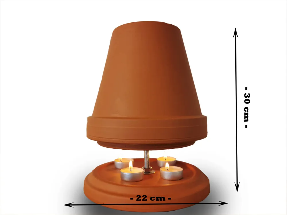 DIY Set » Teelichtofen, Teelichtheizung « XXL 2-Topf Methode Top-Seller