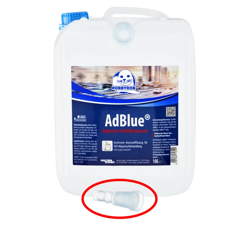 Neue Ware Robbyrob » AdBlue « 10 L Kanister mit Einfüllschlauch