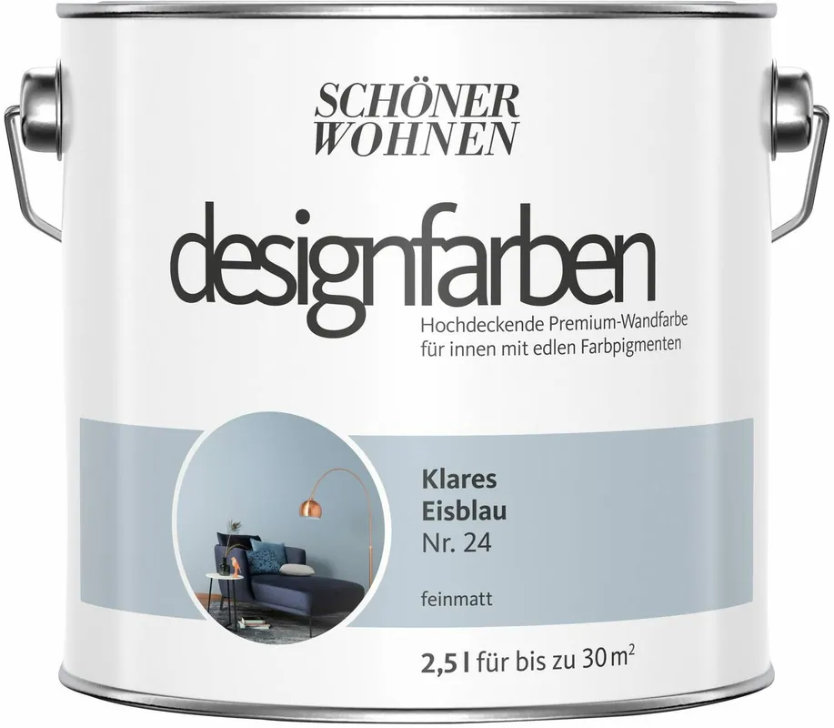 Angebot Schöner Wohnen designfarben » Klares Eisblau « matt - 2,5 l