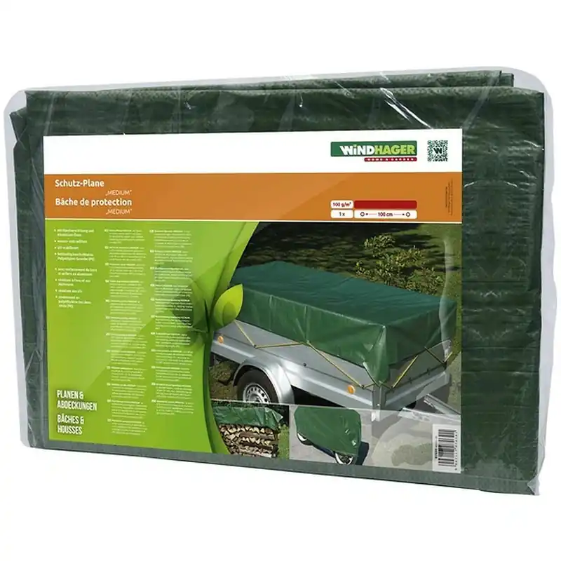 Windhager Schutzplane » 4x5 m 100g/m² « Grün Markenprodukt