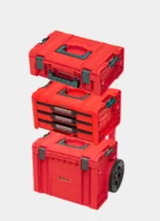 QBrick Pro Werkstatt-Trolley » Ultra RED HD « 3er Set Neu