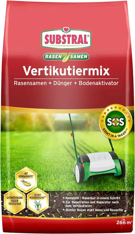 Mega-Angebot Substral Rasenpflege » 3-in-1 Vertikutiermix « 8 kg, bis 266 m²