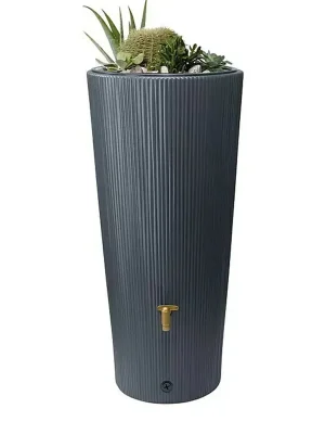 Billig 4rain Regenspeicher » Vaso Decor 2in1 « Graphite grey, 220 Liter