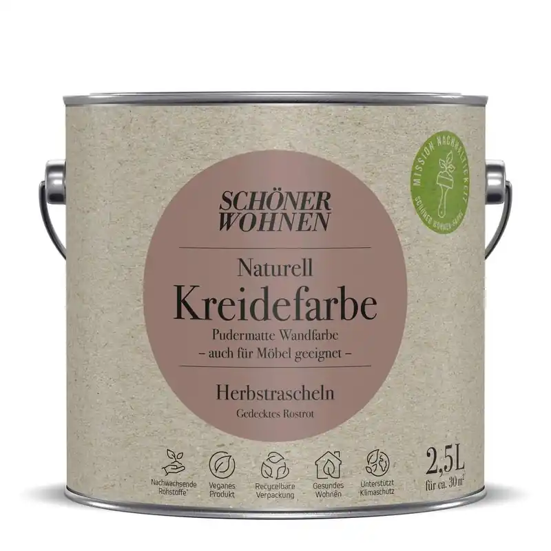 Schöner Wohnen Kreidefarbe » Herbstrascheln « 2,5 L matt Direkt Vom Hersteller