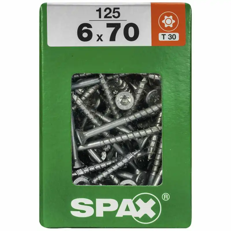 SPAX Universalschrauben 125 Stück » 6 x 70 mm « T 30 Heißes Angebot