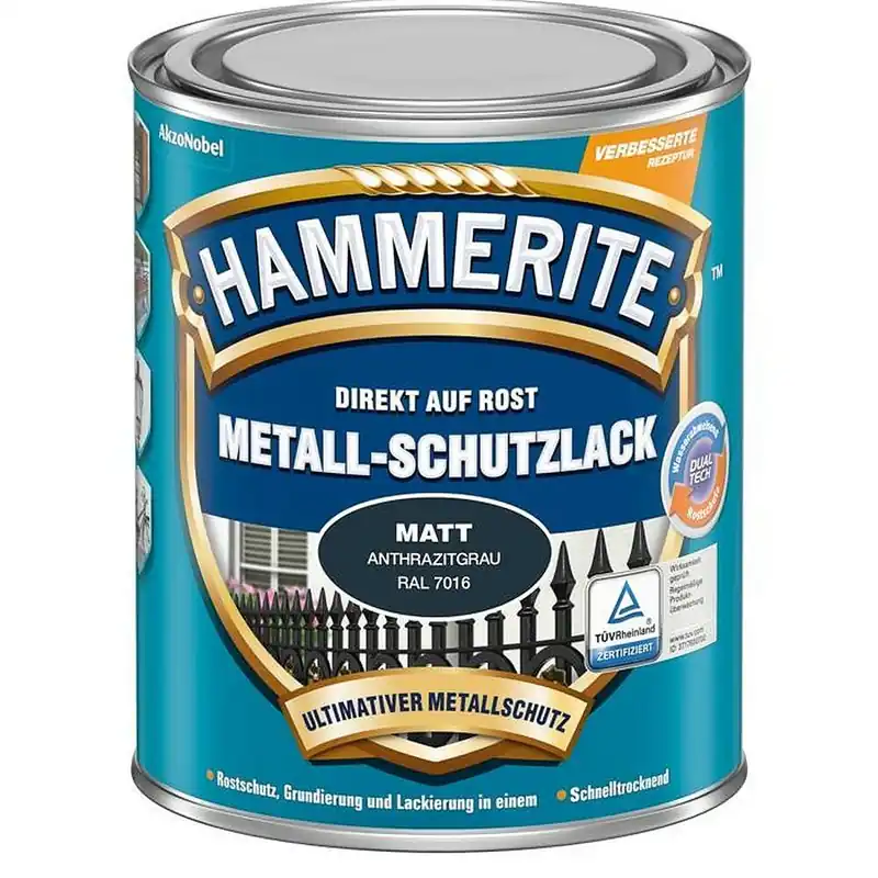 Hammerite Metall-Schutzlack » Anthrazitgrau « 750 ml - Matt Expressversand