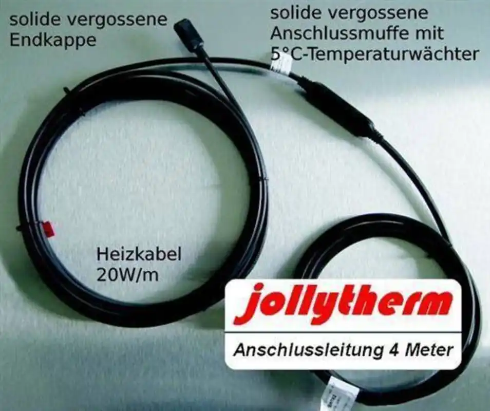 Top-Angebot Jollytherm selbstbegrenzende Dachrinnenheizung : Länge 19 Meter, 20 Watt/m