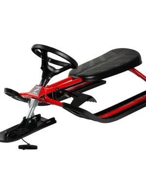 Neu Im Sortiment Stiga Lenkschlitten Racer » Snowracer Iconic « 3-Kufen, Fußbremse, rot