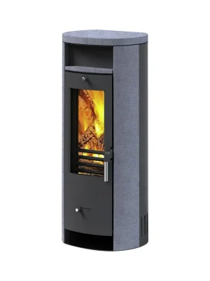 Accente Kaminofen » Slimline « Grau, Granitstein, 5 kW Meistverkauft