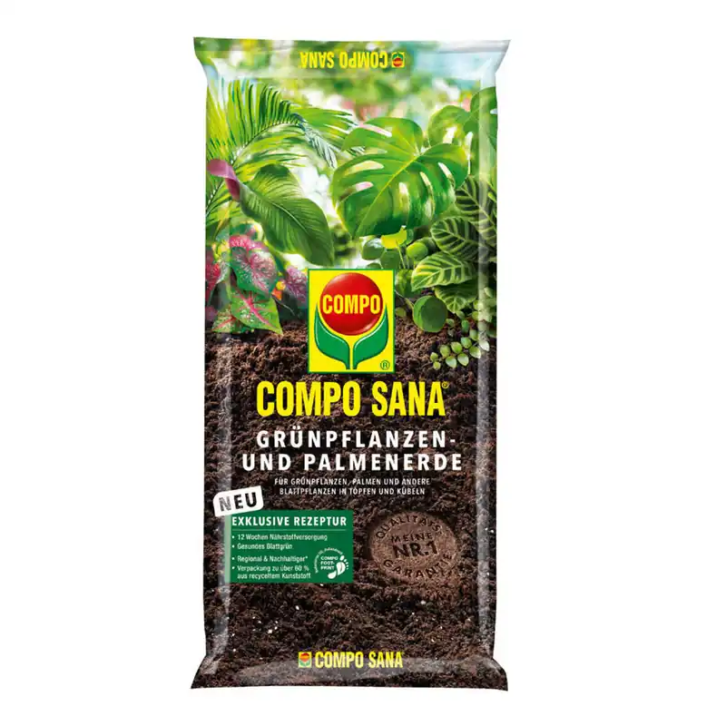 COMPO SANA » Grünpflanzen- und Palmenerde « 10 L, exklusive Rezeptur Markenprodukt