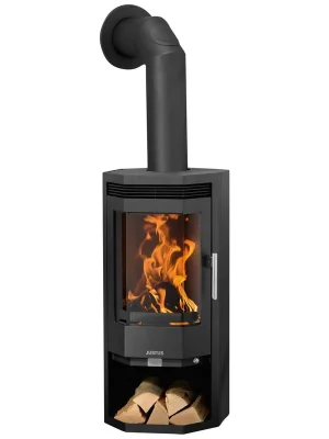 Justus Kaminofen » Usedom 5 D « Zeitbrand, Schwarz, Stahl, 5,5 kW Bestpreis