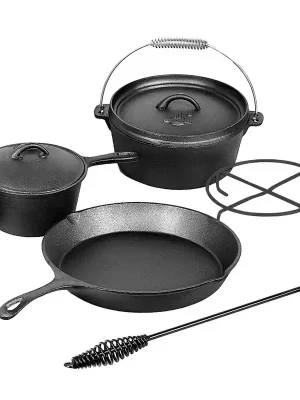 El Fuego Dutch Oven Set » AY4661 « 5-tlg, Gusseisen Markenware