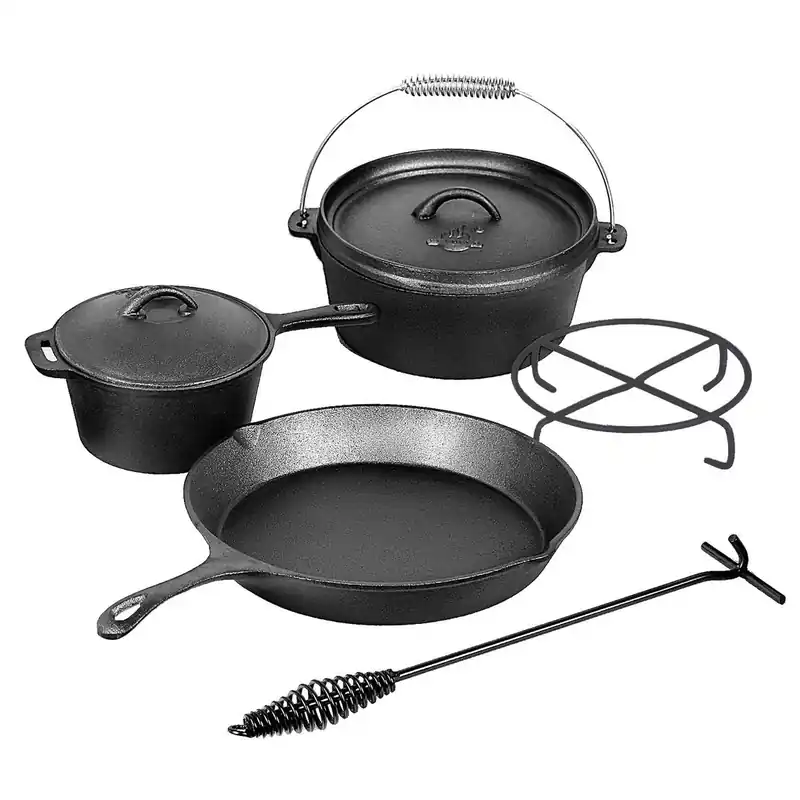 El Fuego Dutch Oven Set » AY4661 « 5-tlg, Gusseisen Markenware