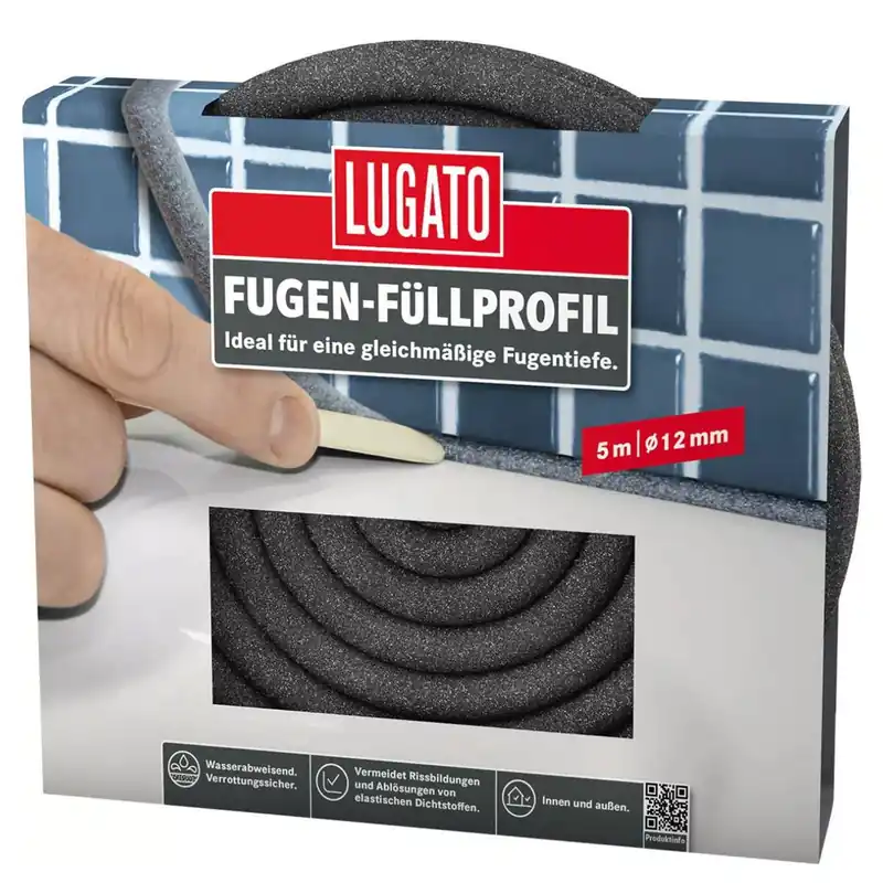 Top-Preis Lugato Dichtstoff-Unterstützung » Fugen-Füllprofil « 5 m, Grau, 12 mm
