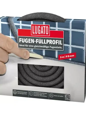 Lugato Dichtstoff-Unterstützung » Fugen-Füllprofil « 5 m, Grau, 8 mm Markenprodukt