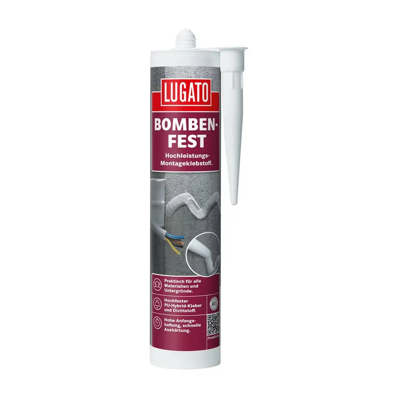 Schneller Versand Lugato Montagekleber » Bombenfest « Betongrau, 480 g, hochbelastbar