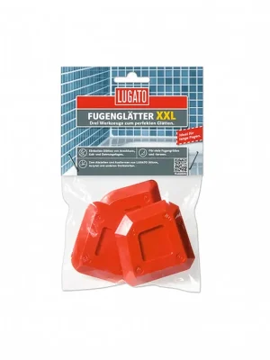 Lugato » Fugenglätter XXL « Rot, 3 Stück, 7 x 7 cm, für glatte Fugen Zertifiziert