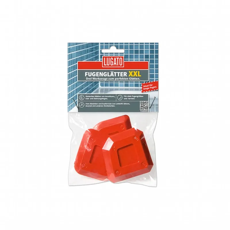 Lugato » Fugenglätter XXL « Rot, 3 Stück, 7 x 7 cm, für glatte Fugen Zertifiziert