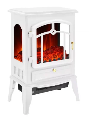 El Fuego Elektrokamin » Como II « Weiß, 2 kW, LED-Flammenbild Neue Kollektion