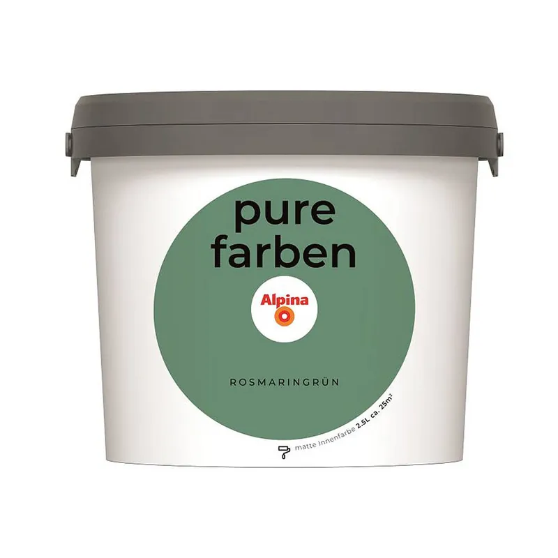 Alpina Pure Farben » Rosmaringrün « 2,5 l, Wand- und Deckenfarbe Angebot
