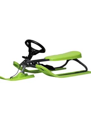 Preis Gesenkt ♦ OUTLET ♦ Stiga Lenkschlitten » Snowracer Iconic « 3-Kufen, Fußbremse, Grün