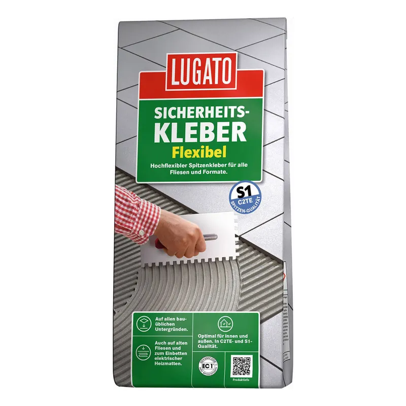 Super-Preis Lugato » Sicherheitskleber Flexibel « 5 kg, für Wand- & Bodenfliesen