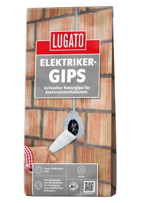 Ausverkauf Lugato Naturgips » Elektrikergips « 5 kg, fest nach 15 Minuten