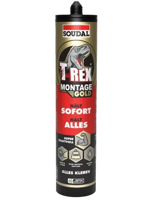 Soudal Hybrid- / Montagekleber » T-Rex Gold « 415g Kartusche Must-Have