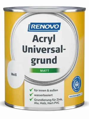 RENOVO Acryl Universalgrund » Weiß « matt - 750 ml Saisonangebot