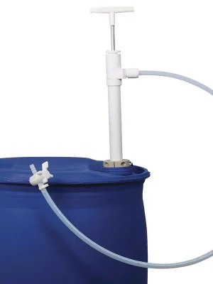Garantierte Lieferung BÜRKLE 1967120 Fasspumpe PTFE, mit Hahn, Förderleistung 20 l/min, Eintauchtiefe 600 mm, Auslaufschlauch