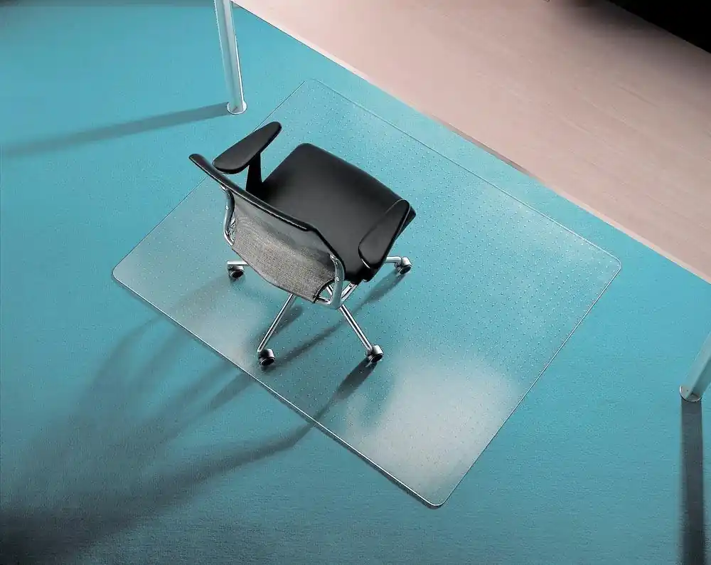 Nur Für Kurze Zeit RS OFFICE 6423774 Bodenschutzmatte, Polycarbonat, LxB 1200x1300 mm, für harte + glatte Böden, transparent
