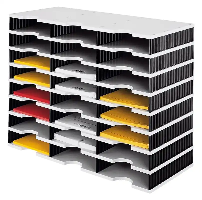 STYRO GMBH 864655 Sortierablage Trio 24 Fächer H573xB723xT331mm Polystyrol grau/schwarz STYRO Sonderaktion