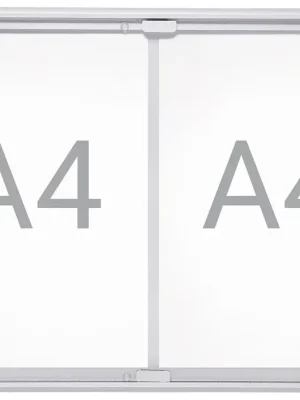 MAUL GMBH 861594 Schaukasten 3 x A4 B710xH351mm abgeschrägte Ecken für Innenbereich Echt