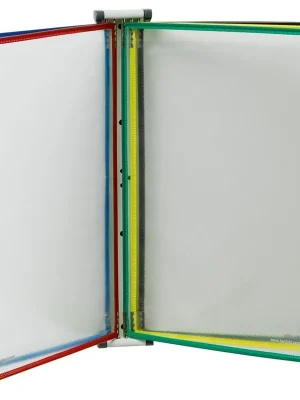 TARIFOLD SAS 812373 Sichttafelsystem, Wandhalter, magnetisch, Stahl grau, inkl. 10 Sichttafeln Aktuell
