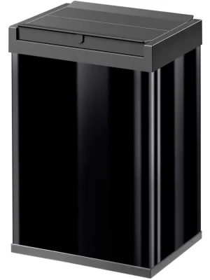 Markenware HAILO-WERK 6042812 Großraum-Abfallbox, Volumen 35 l, BxTxH 340x260x500 mm, Gehäuse Stahlblech schwarz, Kunststoff-Schwingdeckel schwarz