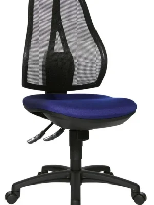 Versand Am Gleichen Tag TOPSTAR 859125 Bürodrehstuhl m.Punktsynchrontechnik blau 430-510mm o.Armlehnen Trgf.110kg