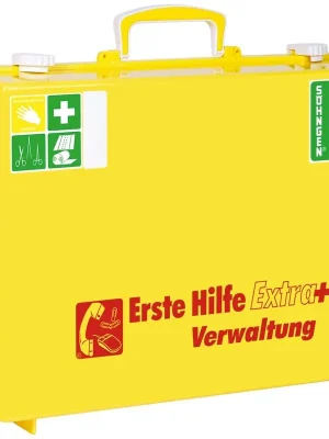 Preiswert SÖHNGEN 972302 Betriebsverbandkasten Erste-Hilfe Extra+Verwaltung nach DIN 13157 leuchtgelb mit signalrot