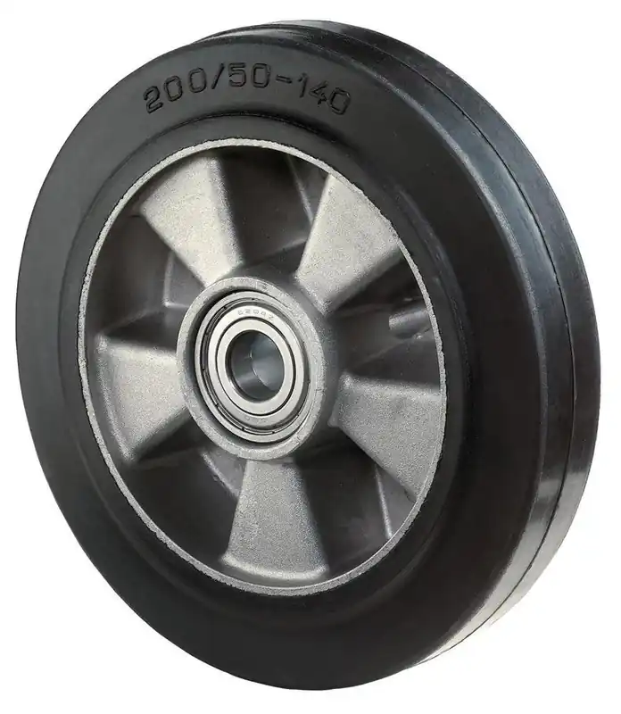 BS ROLLEN 1617830 Transportgeräte-Rad, Elastik-Vollgummi schwarz, Durchm. 125 mm, Traglast 220 kg, Kugellager Begrenztes Angebot