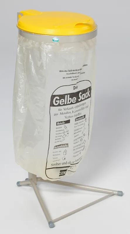 Kracherpreis VAR GMBH 812096 Abfallsammler zur Wandmontage, kieselgrau, Deckelgelb aus Kunststoff, BxTxH 400x510x70 mm