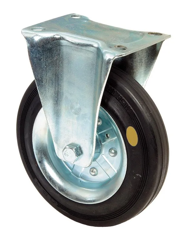 BS ROLLEN 1989359 ESD-Transportgeräterolle, Bockrolle, Gummi antistatisch schwarz, Durchm. 160 mm, Traglast 135 kg, Rollenlager, Anschraubplatte Super-Preis