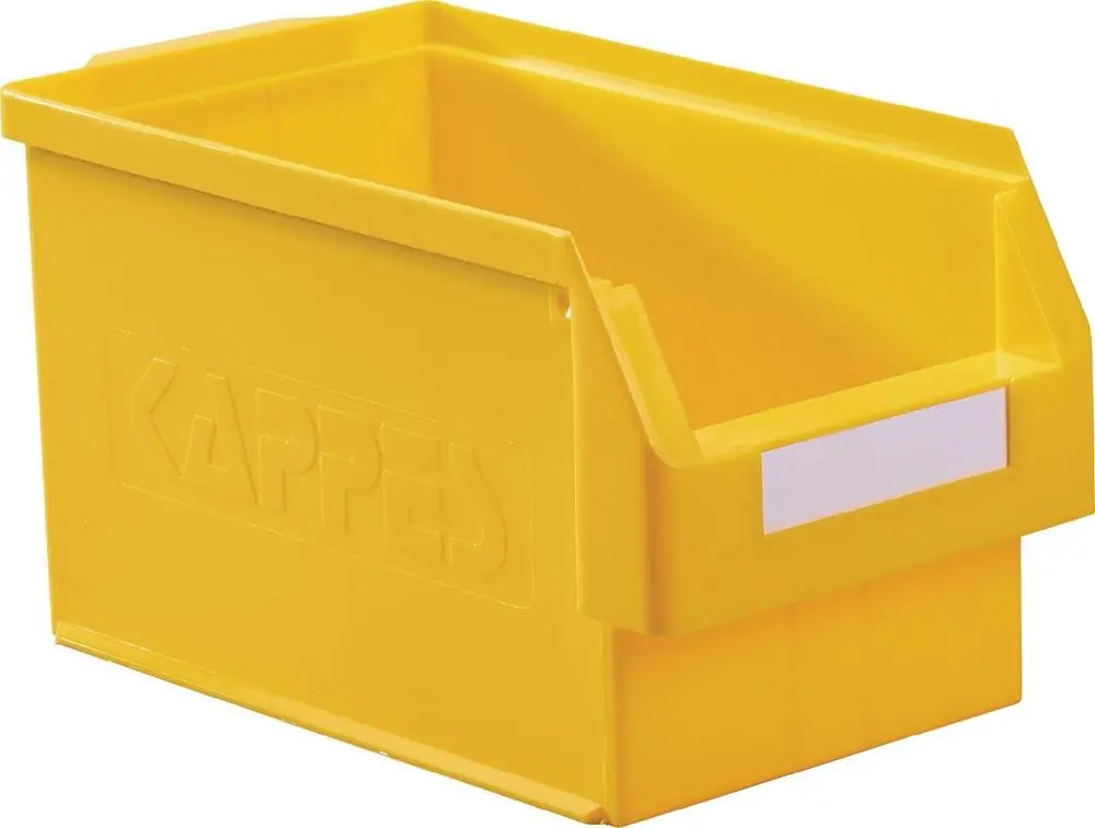 Bestseller KAPPES 863668 Sichtlagerkasten mit rückseitiger Griffmulde, BxH 200x200 mm, Tiefe außen/innen 350/300 mm, Farbe gelb