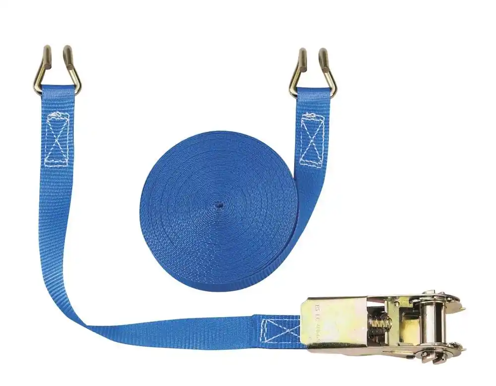 Jetzt Bestellen BRAUN SEILE 838057 Zweiteiliger Zurrgurt, mit Rahmenhaken, 800 daN zul. Zugkraft in der Umreifung, Gurtbreite 25 mm, Länge 8 m, Farbe blau, VE 4 Stück