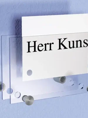 Beliebt KERKMANN 858452 Hinweisschild, Format DIN A3, BxH 297X420 mm, best. aus 2 Acrylglasscheiben mit Edelstahlhalterungen
