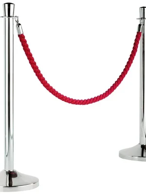 Markenprodukt ALCO 878643 Seilständer, Ausf. Chrom ohne Nylon-Kordel, Höhe 0,95 m, Fußdurchm. 0,32 m Gewicht 12,5 kg
