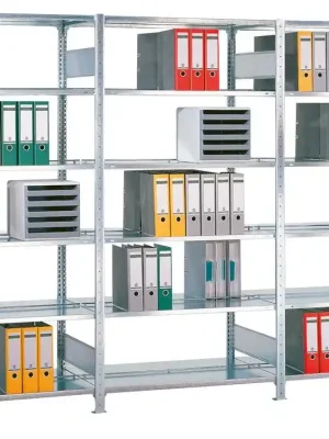 Meistverkauft SCHULTE 1981333 Archiv-Steckregal-Set, best. aus 1 Grund- + 2 Anbaufelder, verzinkt, 6 Fachböden/Feld, Fachlast 150 kg, BxTxH 3000x600x2000 mm